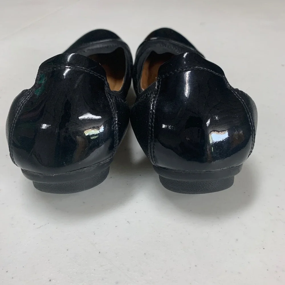 JOSEF SEIBEL‎ EUR 37 US 6.5 Pippa Black Leather Round Cap Toe Ballet Flats